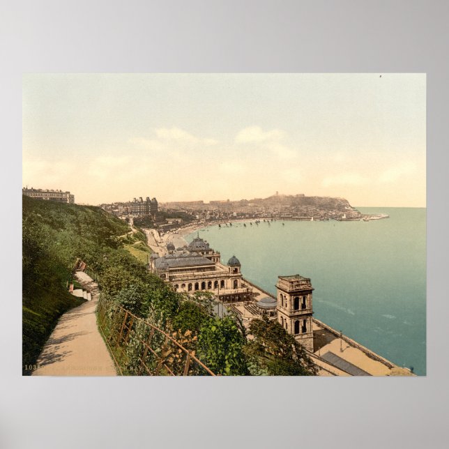Poster South Bay, Scarborough, Yorkshire, Angleterre (Devant)