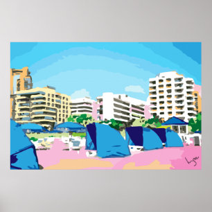 POSTER SOUTH BEACH, MIAMI, FLORIDE