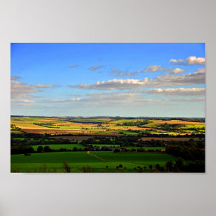 Poster South Downs Beacon Hill Hampshire Angleterre