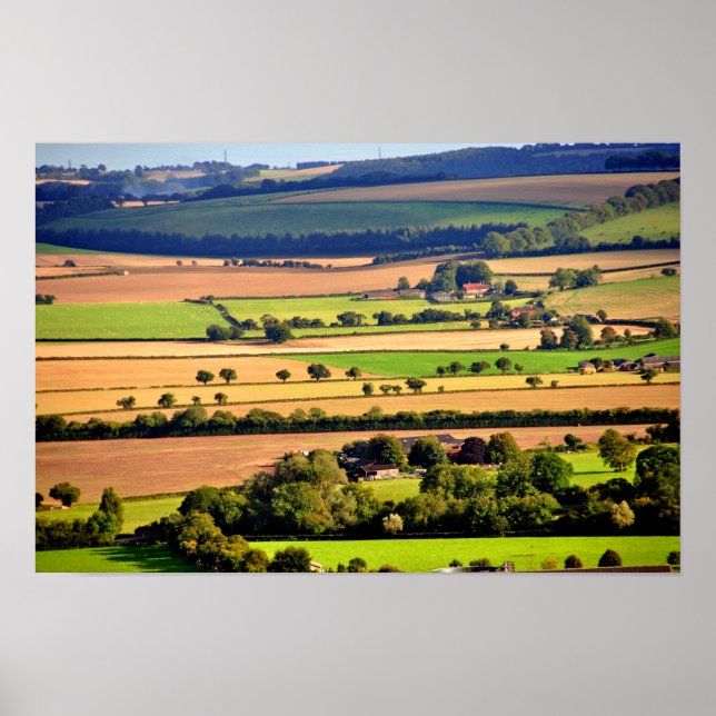 Poster South Downs Beacon Hill Hampshire Angleterre (Devant)