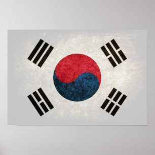 Poster South Korean Flag