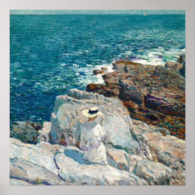 Poster South Ledges, Appledore par Childe Hassam (Devant)