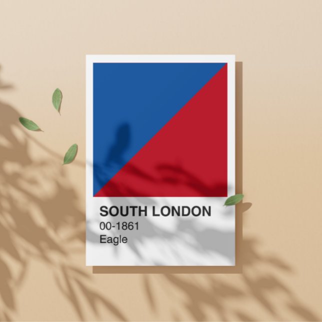 Poster South London Eagle - Frontière blanche (Créateur téléchargé)