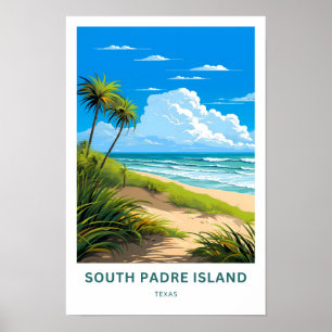 Poster South Padre Island Texas Travel Print