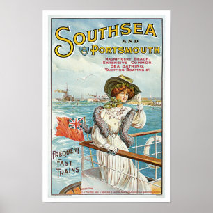Poster Southsea et Portsmouth