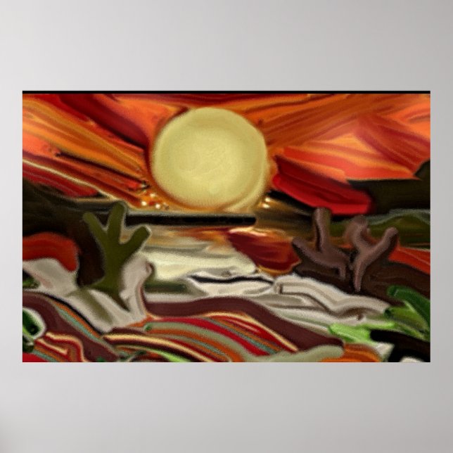 Poster Southwestern Skies Art Abstrait (Devant)