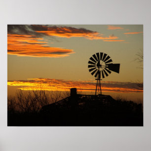 Poster southwestern sunset
