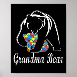 Poster Soutien à l'ours de grand-mère sensibilisation sur
