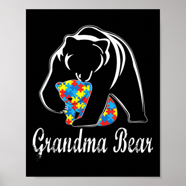 Poster Soutien à l'ours de grand-mère sensibilisation sur (Devant)
