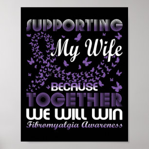 Poster Soutien à ma femme Jour de sensibilisation à la fi