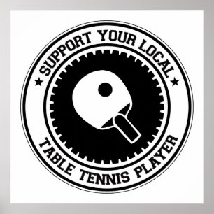 Poster Soutien à votre joueur de tennis de table local