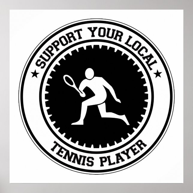 Poster Soutien à votre joueur de tennis local (Devant)