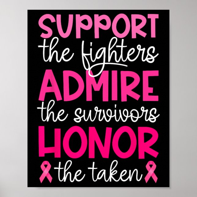 Poster Soutien au cancer Admirez les prix honorifiques du (Devant)