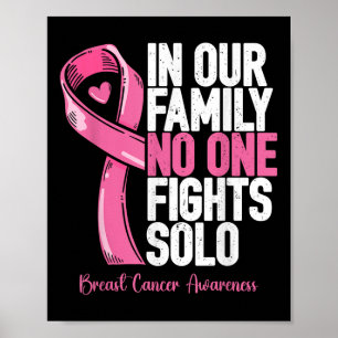 Poster Soutien au cancer du sein Famille Femmes Cancer du