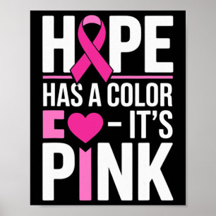 Poster Soutien au cancer du sein rose octobre Cancer du s