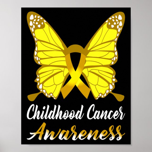 Poster Soutien au ruban pour papillon de sensibilisation  (Devant)