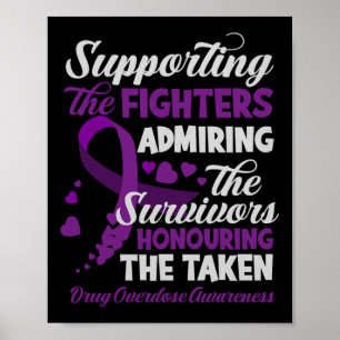 Poster Soutien Combattants Honorer La Surdose De Drogue P