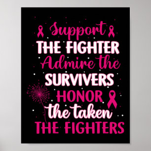 Poster Soutien contre le cancer Admirer Honorer Sensibili