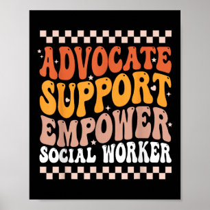 Poster Soutien des avocats Empower Social Worker Social W