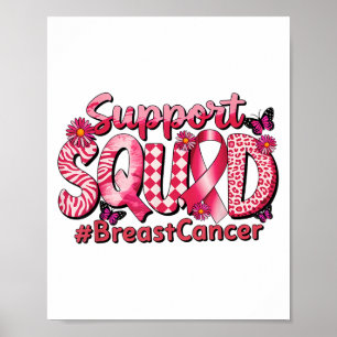 Poster Soutien du guerrier du cancer du sein Squad Pink R