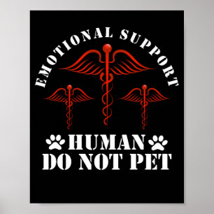 Poster Soutien émotionnel Humain Ne pas animal - Service