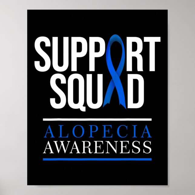 Poster Soutien Équipe Alopécie Sensibilisation Perte de c (Devant)