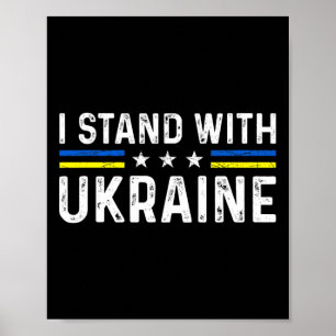 Poster Soutien Je suis avec l'Ukraine Drapeau ukrainien