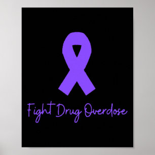 Poster Soutien Lutter Contre La Surdose De Drogue Sensibi