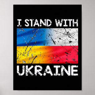 Poster Soutien polonais aux Ukrainiens Pologne Je suis av