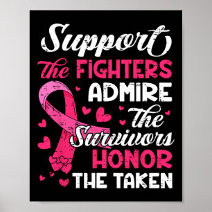 Poster Soutien pour le cancer du sein Admirez le cancer d
