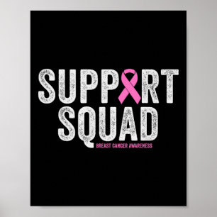 Poster Soutien Squad guerrier rose Sensibilisation au can