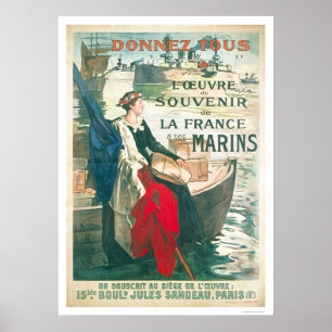 Poster Souvenez-vous de nos marins français - Français