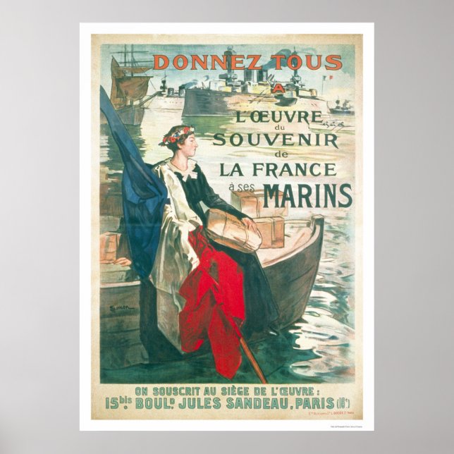 Poster Souvenez-vous de nos marins français - Français (Devant)