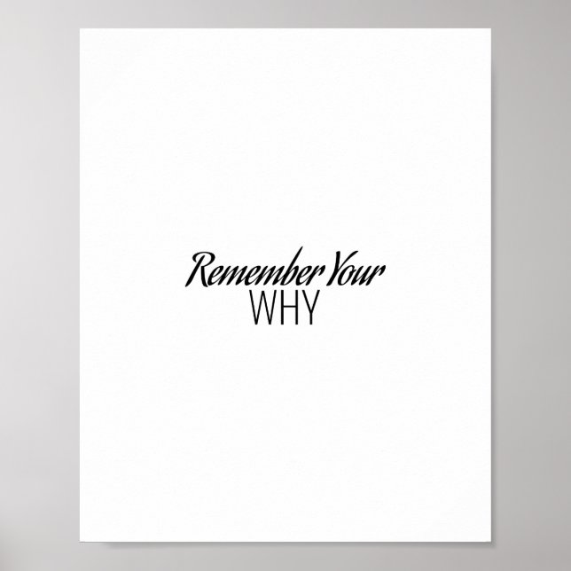 Poster Souvenez-vous de votre pourquoi, de votre motivati (Devant)
