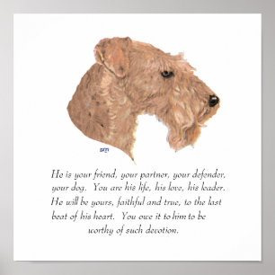 Poster Souvenir, chien mâle