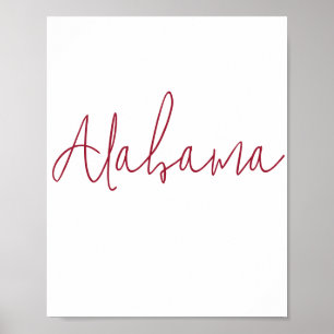 Poster Souvenir de l'État de l'Alabama
