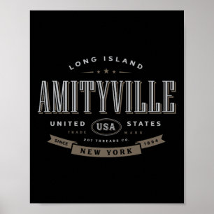 Poster Souvenir de vacances à Amityville NY New York 
