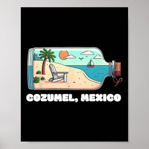 Poster Souvenir de vacances à Cozumel au Mexique pour hom
