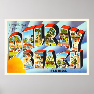 Poster Souvenir de Vintage voyage de Delray Beach la