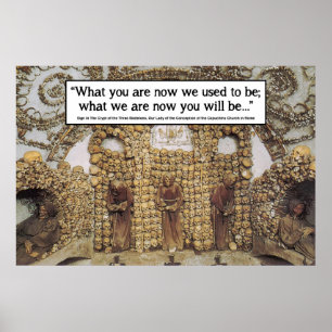 Poster Souvenir Mori - église d'os de Rome