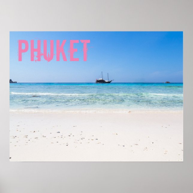 Poster souvenir Phuket Beach Thaïlande (Devant)