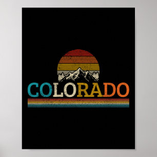 Poster Souvenir Vintage Colorado - Clic Noir Homme Petit