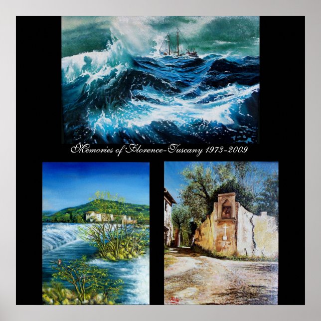 Poster Souvenirs de Florence-Toscane (Devant)