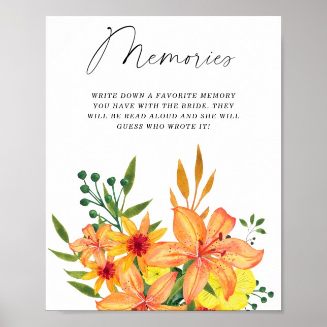Poster Souvenirs floraux de printemps et d'été avec la ma (Devant)