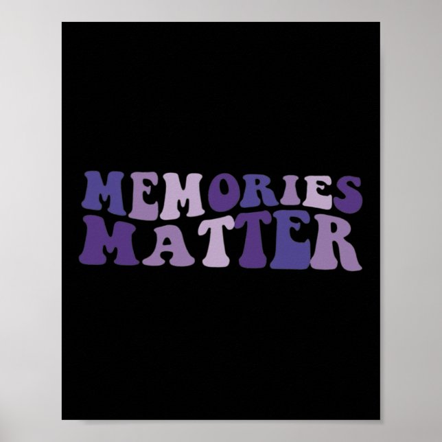 Poster Souvenirs importants Alzheimer Cerveau soutien (Devant)
