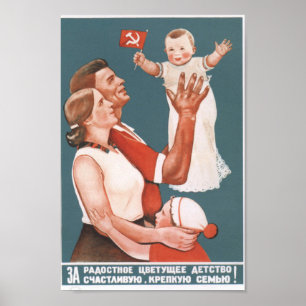 Poster Soviet Family Propaganda