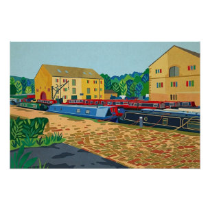 Poster Sowerby Bridge Bassin du Canal Art