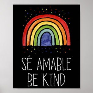 Poster Soy Gentil En Espagnol Se Amable - Encourageant Et