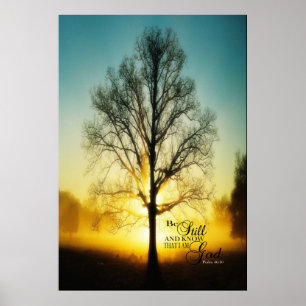 Poster Soyez calme et sachez que je suis Dieu