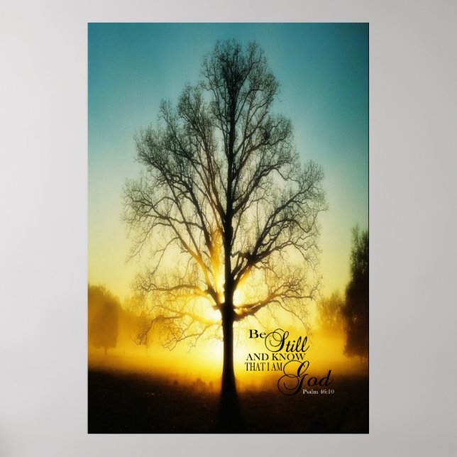 Poster Soyez calme et sachez que je suis Dieu (Devant)